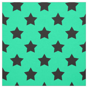 Groen Zwart Sterren Patroon Decoratief Textiel Stof