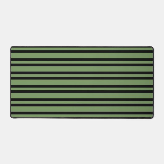 Groen Zwart Strepen Patroon Bureaumat (Voorkant)