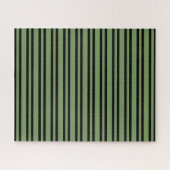 Groen Zwart Strepen Patroon Legpuzzel (Horizontaal)