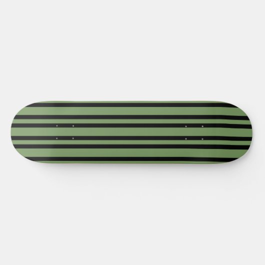 Groen Zwart Strepen Patroon Persoonlijk Skateboard (Horizontaal)