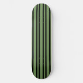 Groen Zwart Strepen Patroon Persoonlijk Skateboard (Voorkant)
