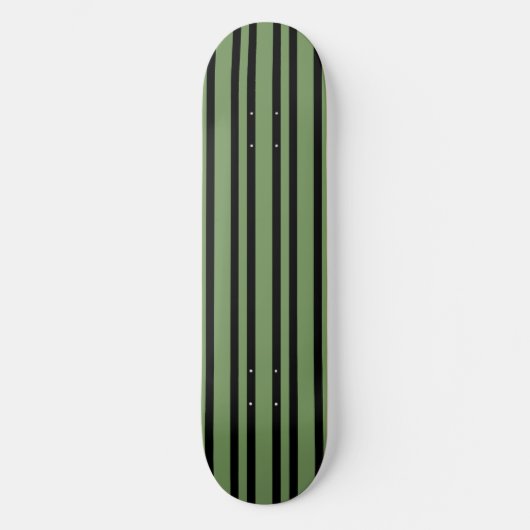 Groen Zwart Strepen Patroon Persoonlijk Skateboard (Voorkant)
