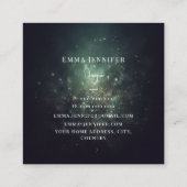 Groen Zwart Subtiele zachte glitter achtergrond Vierkante Visitekaartje (Achterkant)