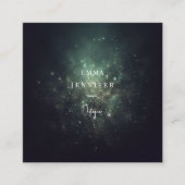 Groen Zwart Subtiele zachte glitter achtergrond Vierkante Visitekaartje (Voorkant)