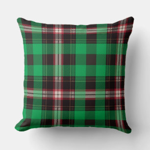 Groen Zwart Tartan Plaid Patroon Kussen