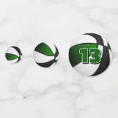 Groen Zwart Team Kleuren Basketbal Party Confetti (Voorkanten)