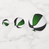 Groen Zwart Team Kleuren Basketbal Party Confetti (Achterkanten)