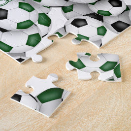 groen zwart team kleuren jongens voetbal legpuzzel
