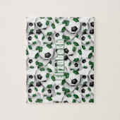 groen zwart team kleuren jongens voetbal legpuzzel (Verticaal)