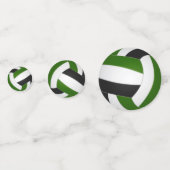 Groen Zwart Team Kleuren kinder volleybal partij Confetti (Achterkanten)