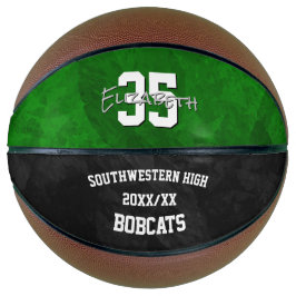 Groen zwart team naam einde seizoen aandenken basketbal