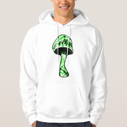 Groen zwart TieDye paddenstoel Gebost Sweatshirt (Voorkant)