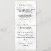 groen zwart Trouwprogramma Programmakaart (Achterkant)