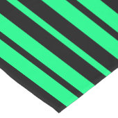 Groen Zwart Verticaal Streepjespatroonontwerp Korte Tafelloper (Hoek)