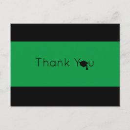 Groen Zwart Vet Afstudeer Bedankt Briefkaart
