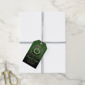 Groen Zwart Video Game Gamer Bar Mitzvah Cadeaulabel (Met Touw)