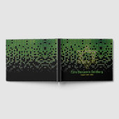 Groen Zwart Video Game Gamer Bar Mitzvah Gastenboek (Volledig)