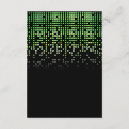 Groen Zwart Video Game Gamer Bar Mitzvah Informatiekaartje (Achterkant)