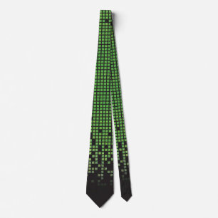 Groen Zwart Video Game Gamer Bar Mitzvah Stropdas