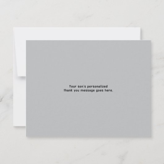 Groen Zwart Videogame Gamer Bar Mitzvah Dank u Bedankkaart (Achterkant)