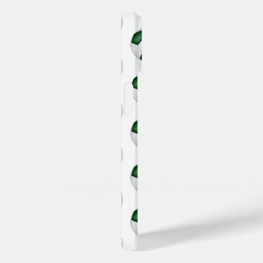 Groen zwart voetballen patroon monogram Case-Mate iPhone case (Achterkant / Rechts)