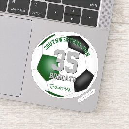 groen zwart voetbalteam kleuren jongens meisjes sticker