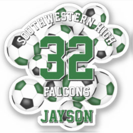 groen zwart voetbalteam kleuren jongens meisjes sticker