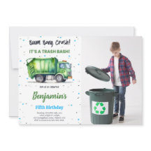 Groen & Zwart Vuilniswagen Foto