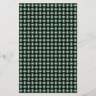 Groen zwart weefpatroon briefpapier
