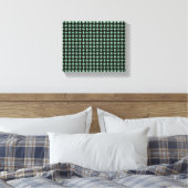 groen zwart weefpatroon canvas afdruk (Insitu (Slaapkamer))