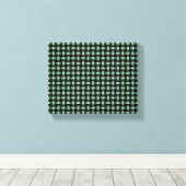 groen zwart weefpatroon canvas afdruk (Insitu (Houten vloer))