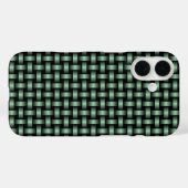 groen zwart weefpatroon Case-Mate iPhone case (Achterkant (horizontaal))