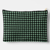 Groen Zwart Weefpatroon Groot Etui (Achterkant)
