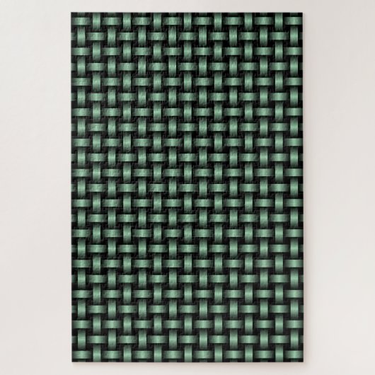 groen zwart weefpatroon legpuzzel (Verticaal)