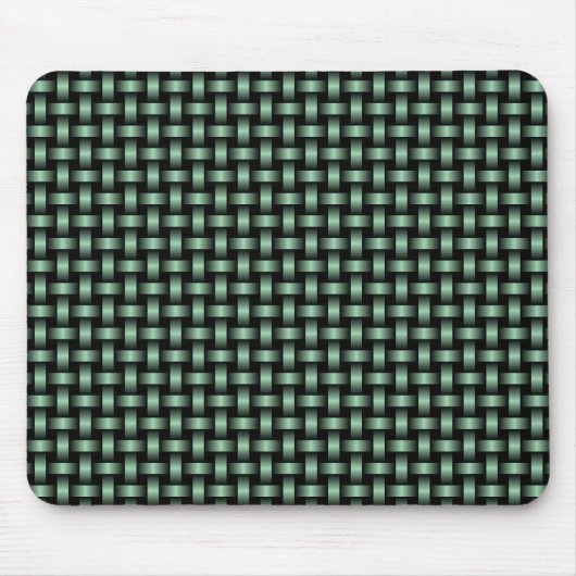 groen zwart weefpatroon muismat (Voorkant)