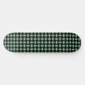 groen zwart weefpatroon persoonlijk skateboard (Horizontaal)