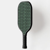 Groen Zwart Weefpatroon Pickleball Paddle (Links)