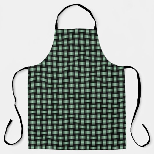 groen zwart weefpatroon schort (Voorkant)
