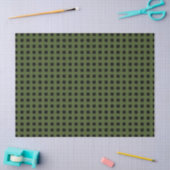 Groen Zwart Weefpatroon Tissuepapier (Craft)