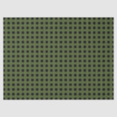 Groen Zwart Weefpatroon Tissuepapier (Voorkant)