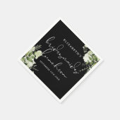 Groen Zwart-wit bruidsmeisjes Luncheon Servet (Hoek)