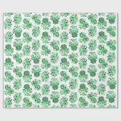Groen zwart-wit-bunkerpapier cadeaupapier (Vlak)