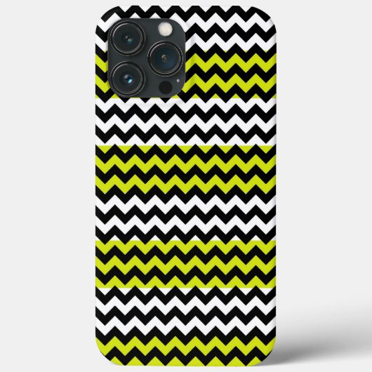 Groen zwart wit Chevron Zigzag Case-Mate iPhone Case (Achterkant)