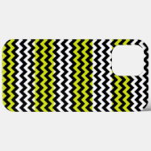 Groen zwart wit Chevron Zigzag Case-Mate iPhone Case (Achterkant (horizontaal))