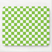 Groen zwart-wit gecheckt muismat (Voorkant)