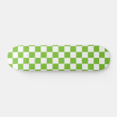 Groen zwart-wit gecheckt skateboard deck (Horizontaal)