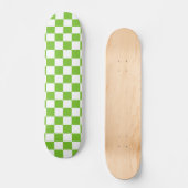 Groen zwart-wit gecheckt skateboard deck (Voorkant)