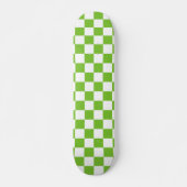 Groen zwart-wit gecheckt skateboard deck (Voorkant)
