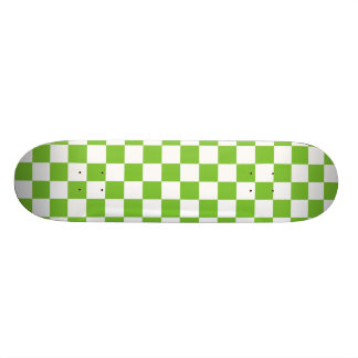 Groen zwart-wit gecheckt skateboard deck