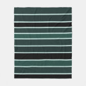 Groen, Zwart & Wit Gestreepte Fleece Deken (Voorkant)